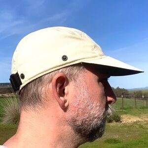 Vintage L.L. Bean Cream Cap with Black Strap Used Great Condition